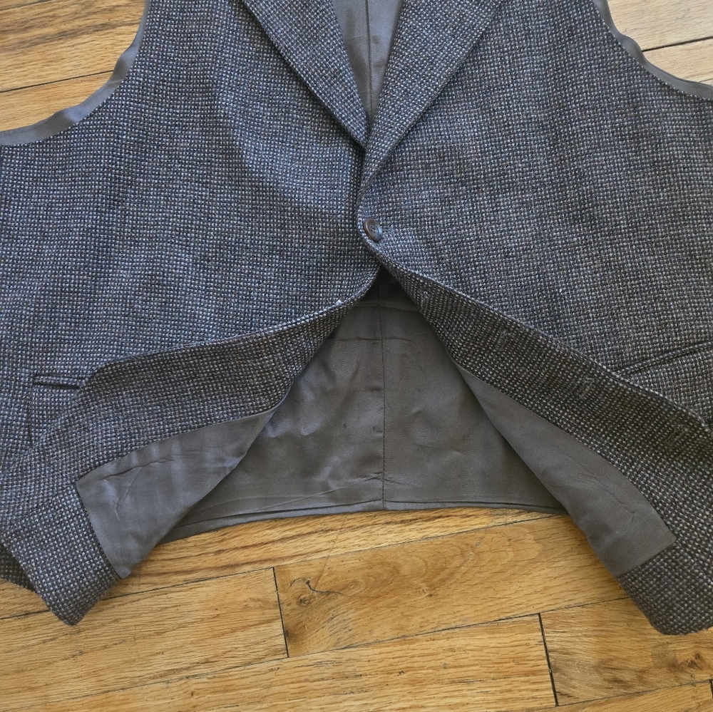Vintage Mens Wool Vest Medium/large Brown - Picture 3 of 7